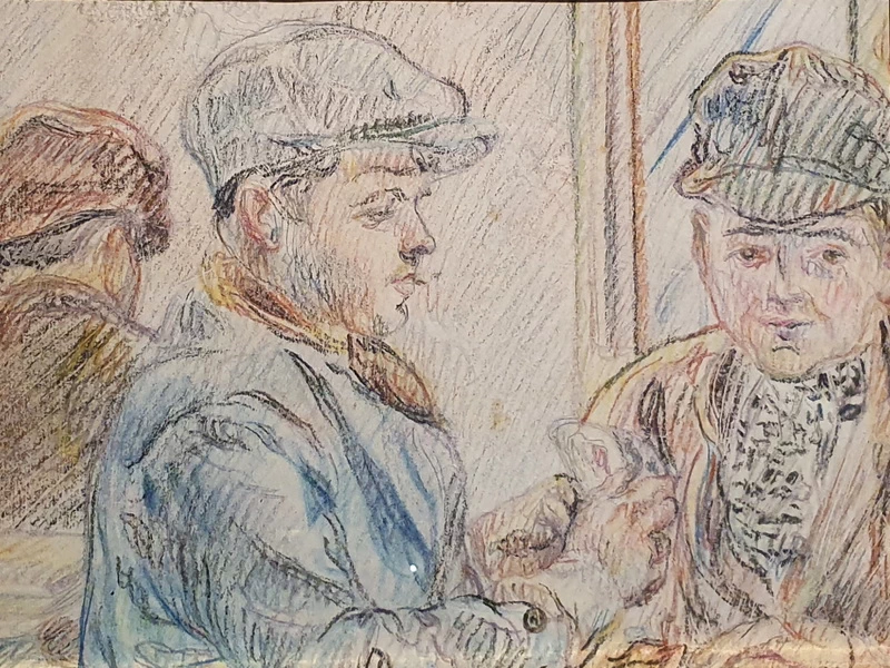 1894-Fidia Palla - Giocatori di carte